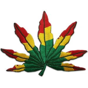 Leaf 2 - Reggae Embroidered Patch (Large)