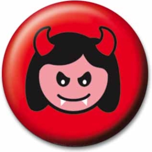 Devil Girl Button