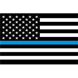 Thin Blue Line Mini Poster - 17" x 11"