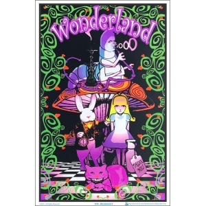 Wonderland Flocked Blacklight Poster - 23" x 35"