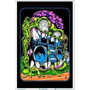 Master Blaster by Dirty Donny Flocked Blacklight Poster - 23" x 35"