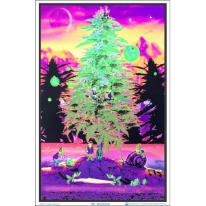 Weed Gnomes Black Light Poster Image