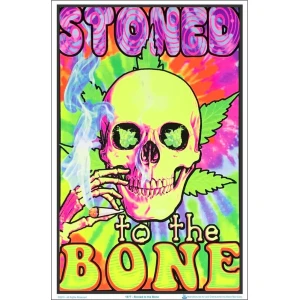 Stoned to the Bone Flocked Blacklight Poster - 23" x 35"