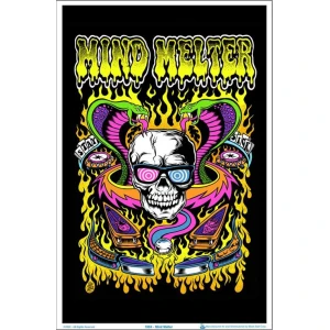 Mind Melter by Dirty Donny Flocked Blacklight Poster - 23" x 35"