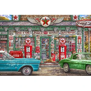 Freds Garage by Michael Fishel Poster - 36" x 24"