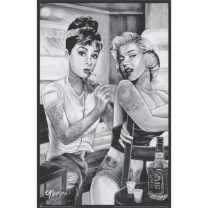 Audrey & Marilyn Tattoo Mini Poster - 11" x 17"