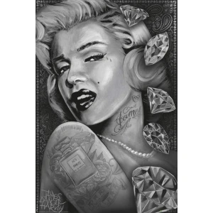 Marilyn Monroe Diamonds by James Danger Harvey Poster - 24" x 36"