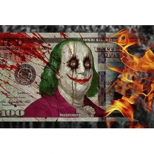$100 Joker by Daveed Benito Poster - 24" x 36"