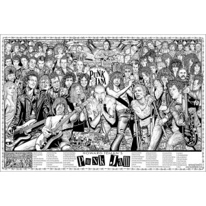 Punk Jam Poster by Howard Teman - 36" x 24"