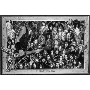 Heavy Metal Collage Poster - 36" x 24"