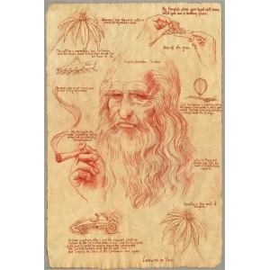 Leonardo DaVinci Pot Poster - 24" x 36"