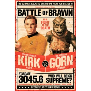 Star Trek - Kirk vs Gorn TV Poster - 24" x 36"