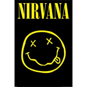 Nirvana Smiley Face Poster - 24" x 36"