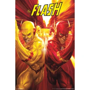 The Flash vs Reverse Flash Poster - 22.375" x 34"
