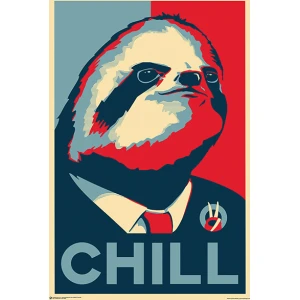 Chill Sloth Poster - 24" x 36"