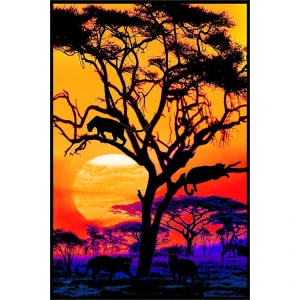 Panther Pride Non-Flocked Black Light Poster - 24" x 36"