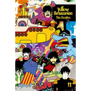 The Beatles Yellow Submarine Collage Poster - 24" x 36"