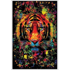 Tiger Splatter Non-Flocked Blacklight Poster - 24" x 36"