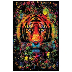 Tiger Splatter Non-Flocked Blacklight Poster - 24" x 36"