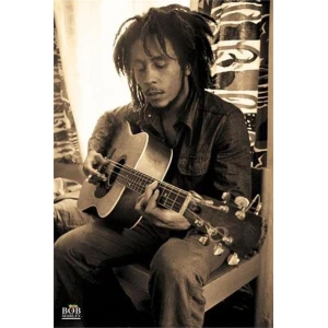Bob Marley Guitar Poster - 24" x 36"