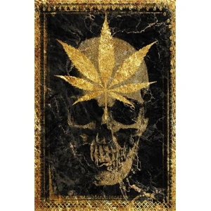 Gold Leaf Skull by Daveed Benito Poster - 24" x 36"