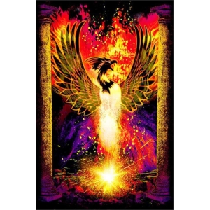 Phoenix Rebirth Non-Flocked Blacklight Poster 24" x 36