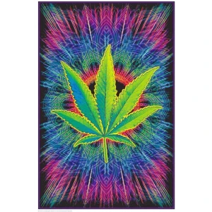Canna Vibes Non-Flocked Blacklight Poster 24" x 36"