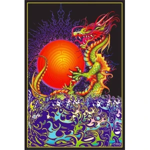Dragon Rising Non-Flocked Blacklight Poster 24" x 36"