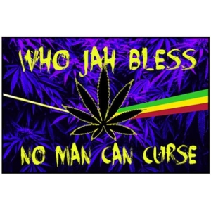 Jah Bless Non-Flocked Blacklight Poster 36" x 24"