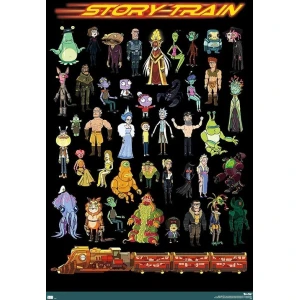 Rick and Morty - Story Train Poster - 22.375" x 34"