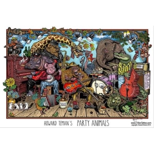 Party Animals by Howard Teman Poster - 36" 24"