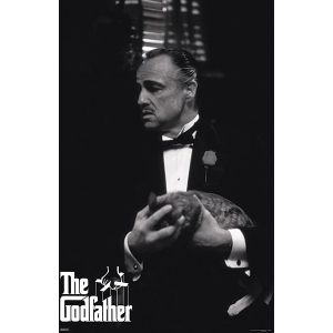 The Godfather Holding Cat Poster - 24" x 36"