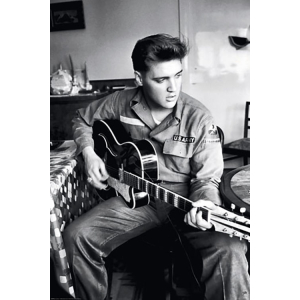 Elvis Presley Guitar Music Poster - 24" x 36"