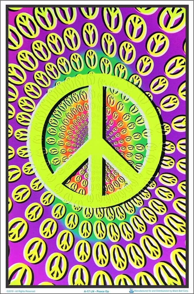 A-17LN-peace-op-blacklight-poster.1.jpg Peace Op Black Light Poster Image
