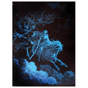 Death Rides A Pale Horse Non-Flocked Black Light Poster - 23" x 31"