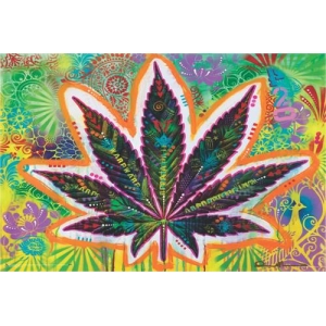 Psychedelic Leaf by Dean Russo Poster 36" x 24"