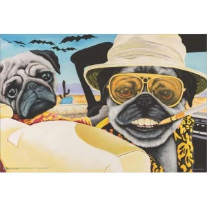 Pugs & Loathing by Dirk Hays Poster - 36" x 24"