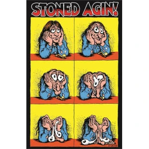 Stoned Agin! by R. Crumb Poster - 24" x 36"