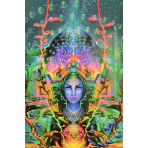 Ocean Goddess by Fabian Jimenez Non-Flocked Blacklight Poster 24" x 36"