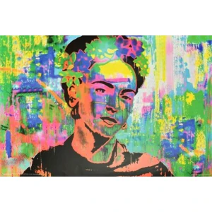 Frida Khalo Non-Flocked Blacklight Poster 36" x 24"