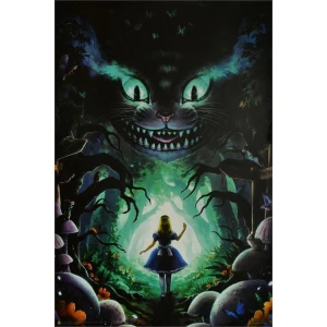Alice in Wonderland Non-Flocked Blacklight Poster 24" x 36"