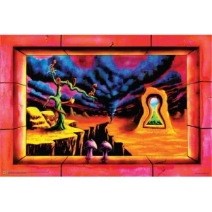 The Door Unlocked by Vincent Monaco Non-Flocked Blacklight Poster 36" x 24"