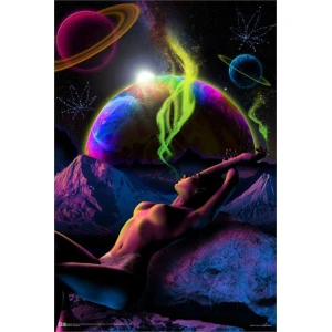 Spaced Out Non-Flocked Blacklight Poster - 24" x 36"