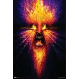 Fire God by Phil Straub Non-Flocked Blacklight Poster 24" x 36"