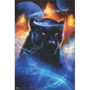 Great Feline by Phil Straub Non-Flocked Blacklight Poster 24" x 36"
