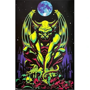 Gargoyle Watch Non-Flocked Blacklight Poster - 24" x 36"