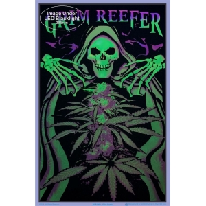 Grim Reefer Flocked Blacklight Poster - 23" x 35"