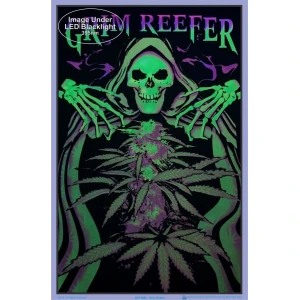 Grim Reefer Flocked Blacklight Poster - 23" x 35"