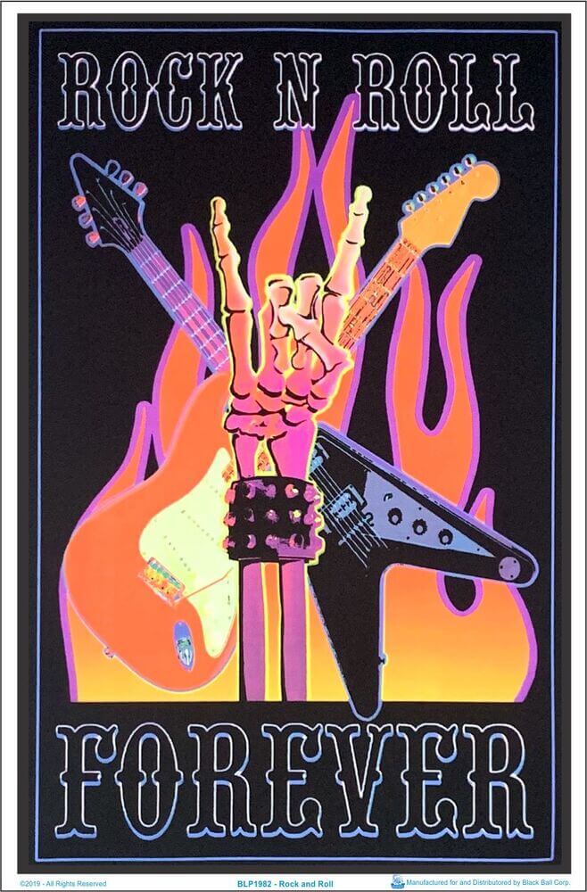 BLP1982-rock-and-roll-blacklight-poster.1.jpg Rock and Roll Black Light Poster Image