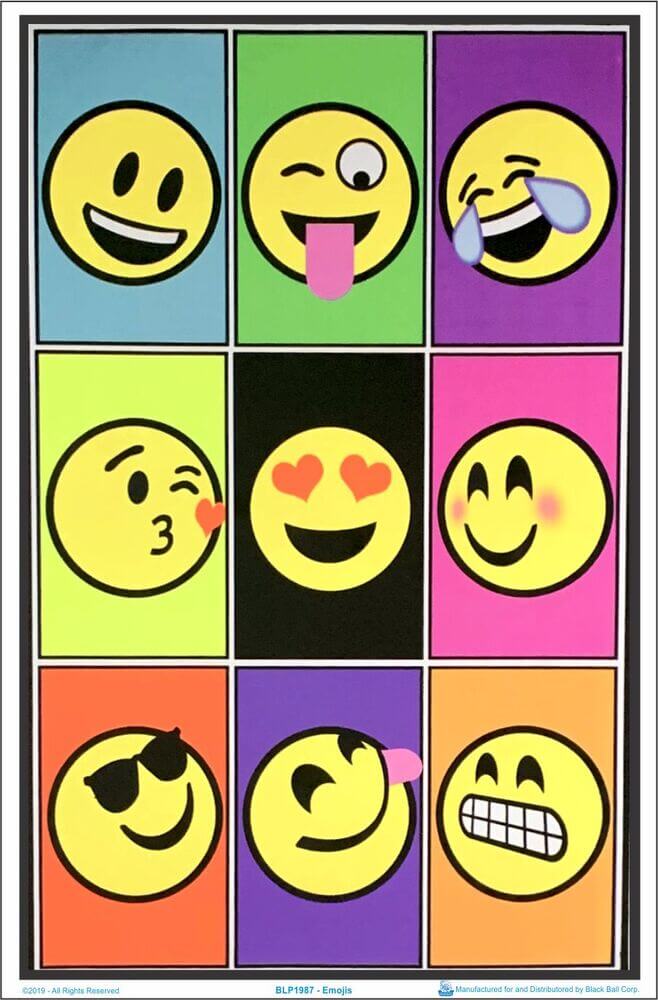 BLP1987-emojis-blacklight-poster.1.jpg Emojis Black Light Poster Image